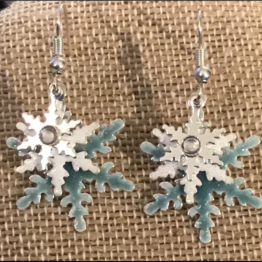 NEW Christmas snowflakes earrings 1”